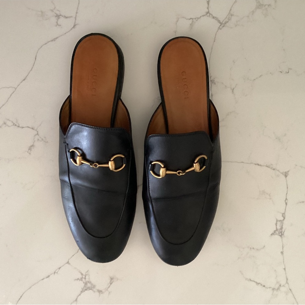Gucci Princetown Leather Mules, Size 37.5 - Picture 4 of 13